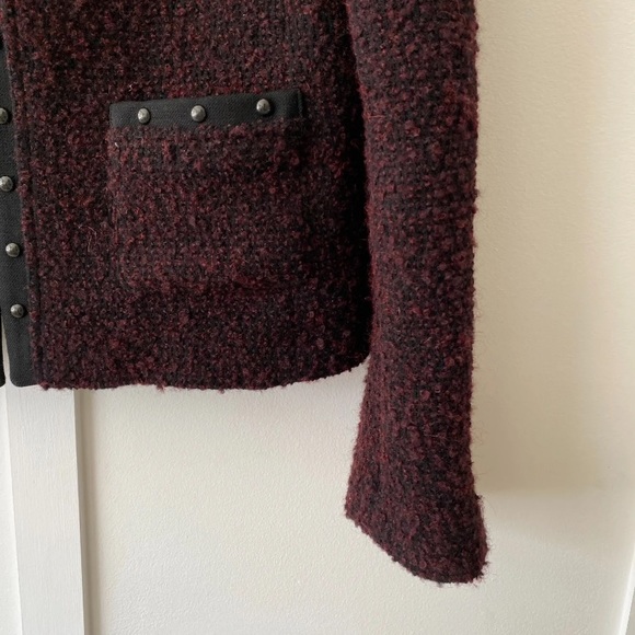Gerard Darel Jacket Boucle Tweed Red UK 38 - Picture 4 of 12